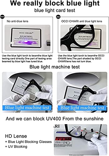 OCCI CHIARI Womens Oversized Bifocal Blue Light Blocking Reading Glasses Retro Readers for Women Spring Hinge(Black/Leopard, 100) - Image 3