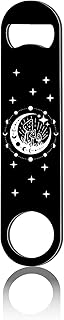 CREATCABIN Moon Star Flat Bottle Opener Speed Metal Opener Heavy Duty Bottle Opener Stainless Steel Key for Bartender Pub Home Kitchen Valentine Bar Drinks Kitchen Gifts Black 1.6 X 7 Inch