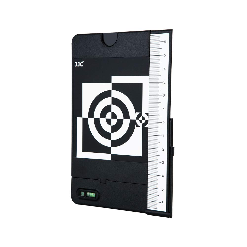 JJC ACA-02 Lens Autofocus Calibration Alignment Test Chart with Color Balance Grey Card/Black Card for Canon Camera with AF Micro Adjustment Function & for Nikon Camera with AF Fine Tune Function