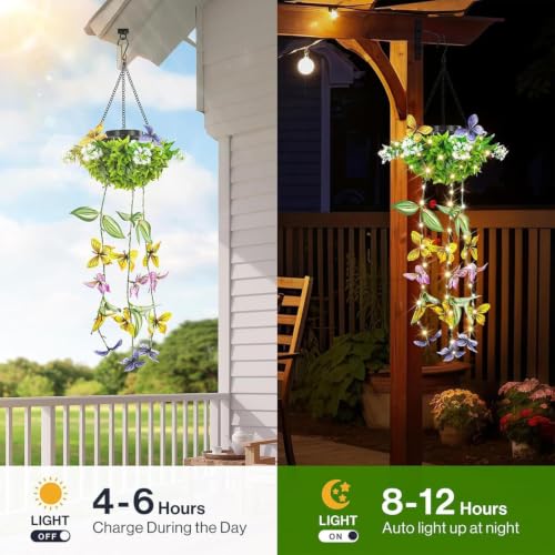 Lampe papillon d'extérieur solaire étanche avec kit de fixation complet - 4