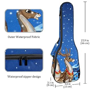 Housse pour ukulélé Père Noël sur le toit avec rembourrage en éponge de 10 mm d’épaisseur 53,3 cm avec sangles réglables… - Les Beatles, Paul McCartney, John Lennon, RIngo Starr, George Harrison Housse pour ukulélé Père Noël sur le toit avec rembourrage en éponge de 10 mm d'épaisseur 53,3 cm avec sangles réglables… – Image 4