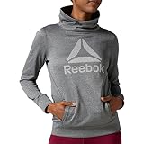 Reebok Women's Workout Ready Oth Hoodie, X-Large, Dark Grey Heather/​Rebel Berry F14-R