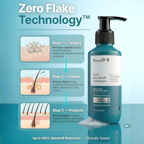 Image of Ravel PRO Anti Dandruff Shampoo for Man | Fights Flakes & Soothes Scalp Irritation | Reduces Itchiness & Prevents Dandruff | For All Hair Types | Anti Dandruff Shampoo for Women - 150ml