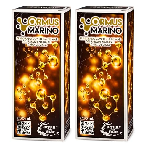 Ormus Marino (Pack 2 x 250 ml) Agua de Mar con Minerales Marinos, Ormus Marino Puro, Formato Líquido