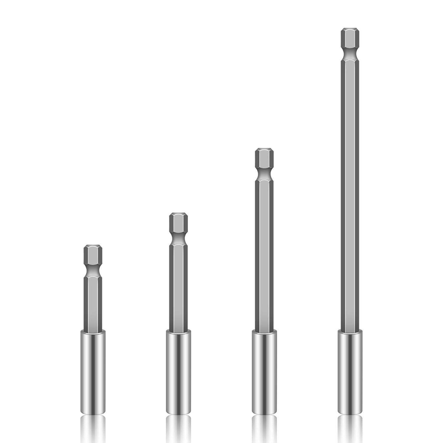 8 PCS Drill Bit Extension, 1/4" Hex Shank Magnetic Drill Extension Bit Holders, S2 Steel Impact Drill Bit Extender (2 Inch,3 Inch, 4 Inch, 6 Inch) for DIY, Automotive; Repair Work