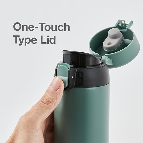 Miniatura 3 de LocknLock WannaBe - Vaso de 15 onzas, de acero inoxidable de doble pared sin BPA, con tapa de un solo toque, taza de viaje ligera para café, té y