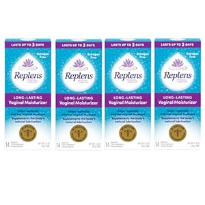 Replens Long-Lasting Vaginal Moisturizer with Reusable Applicator, 14 Count – 4 Pack