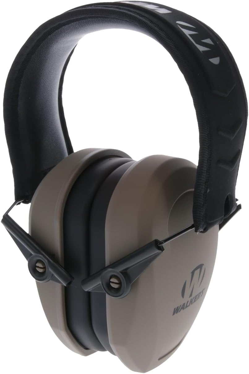 Walker's Razor Tacti-Grip 23dB NRR Earmuffs and Razor Slim 27dB NRR Passive Muffs Shooting Hearing Protection Bundle