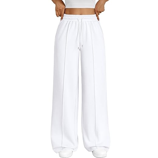 Trendy Queen Womens Wide Leg Sweatpants Baggy Loose Fall Barrel Casual Lounge Athletic Pants Comfy Teen Girl Cute Joggers