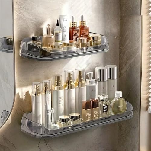 ABJA Bathroom Organiser Without Drill, Pack of 2 Self Adhesive Ba...