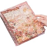 シール帳 透明 クリア バインダー 女の子用 A5（21×14.8cm）水波纹カードブック 2色10枚内頁 四宮格 最大40枚収納 クリスタルウェーブパウダーのカバーです