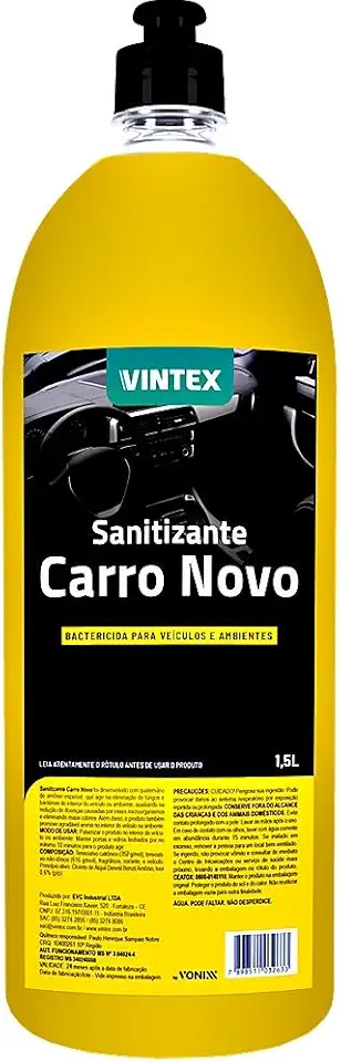 Aromatizante Carro Novo 1,5l Vintex Bactericida