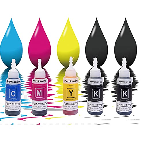 Image of RC PRINT Refill Ink for Ep Son T664 Compatible Eco Tank L1300,L310,L361,L380,L405,L565,L365,L485,L220,L360,L130 (4 Color +1 Black)