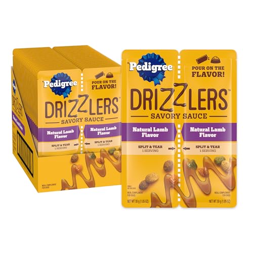 Image of Pedigree Drizzlers Savory Sauce Wet Dog Pouch, Lamb Flavor, 22 Count