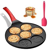 POOPLE Pancake Maker for Kids, Mini Pancakes Maker Pancake Molds Emoji Smiley Face Pancake Pan...