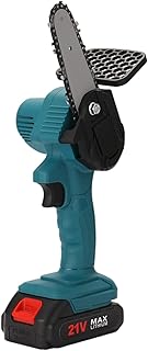 SOLE HOME Mini Motosserra Sem Cabo, Mini Motosserra Elétrica Recarregável de 4 polegadas com Defensor de Splash, Serra Operacional de Mão Única de 0,8 kg, para Corte de Arbusto/Árvore/Madeira