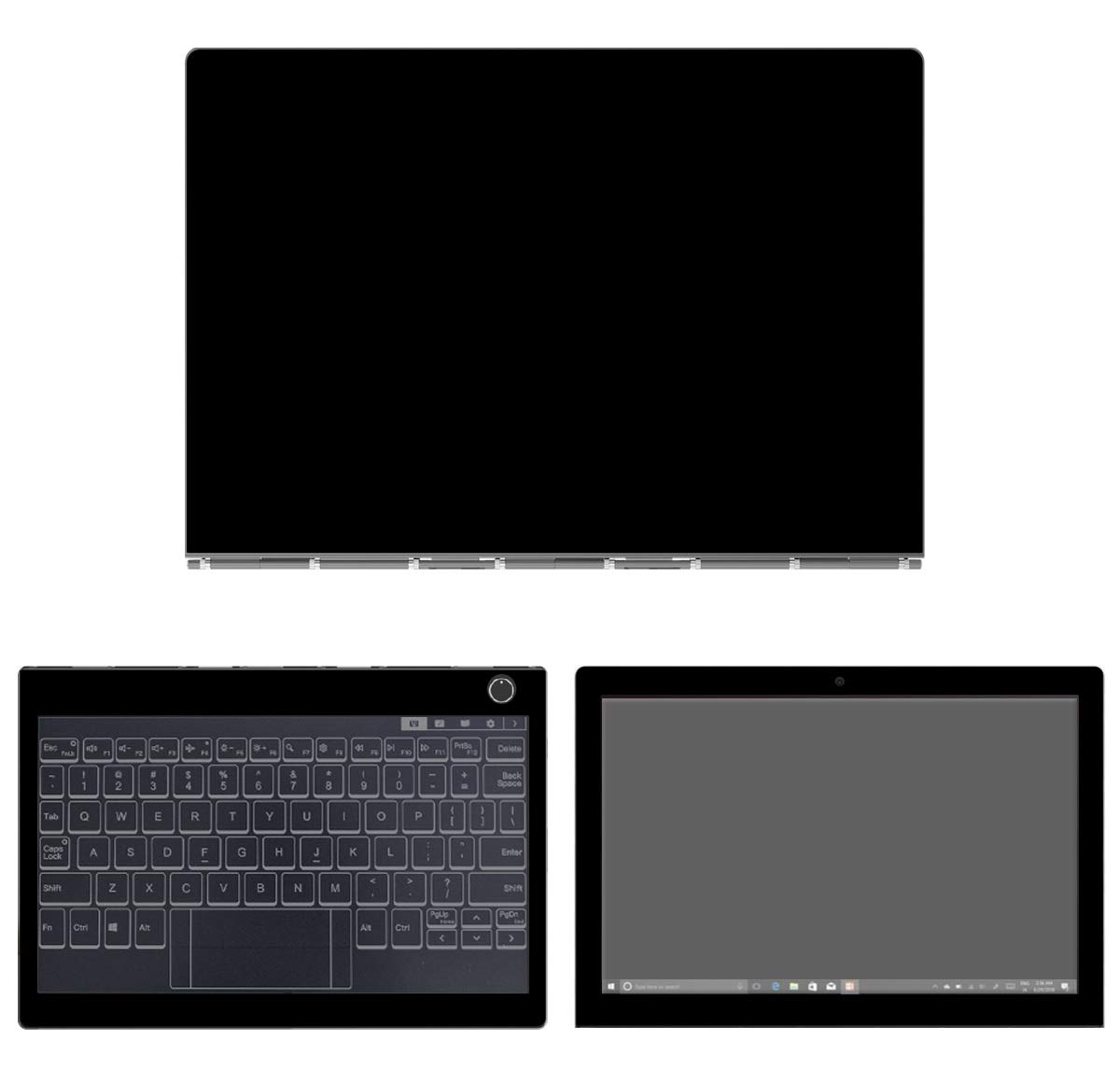 Decalrus Protective Decal Black Skin Sticker For Lenovo Yoga Book