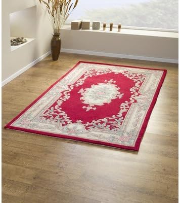 Lotus Premium Aubusson Red Contemporary Rug/Runner Size: 240cm x 150cm (7 ft
