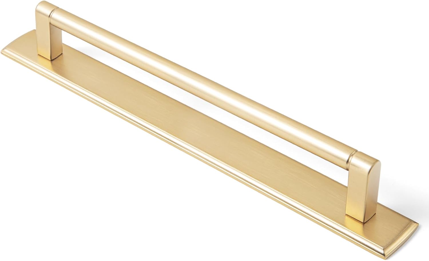 Goo-Ki 7.56" c-c Cabinet Handles Champagne Bronze Drawer Pulls with Back/Base Plate - 2pack Bar Cabinet Pulls with Spacer Zinc Alloy Kitchen Hardware