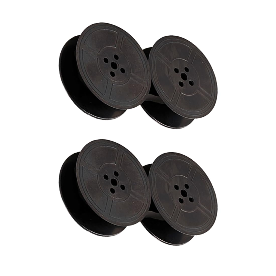 1/2 Inch Universal Typewriter Ribbon Twin Spool Typewriter Ribbon Twin Spool Replacement for Most vintageTypewriter - Black (2-Pack)