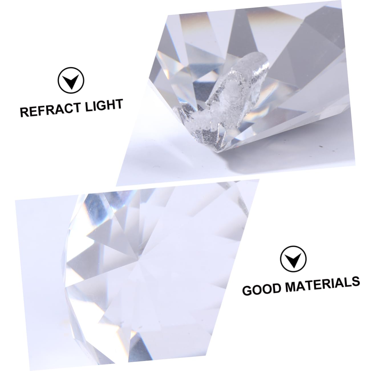 POPETPOP 80mm Crystal Lighting Ball Chandelier Decorative Orbs Multi- Crystals Home Decor Pendant