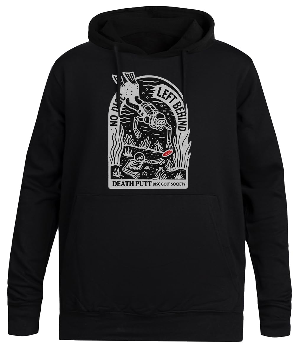 Vintage Disc Golf Czarna Bluza Unisex Bez Płci Unisex Black Hoodie Men Women