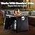 Ciays 32 Inch Gas Fire Pit Table, 50,000 BTU Propane Fire Pits for Outsides with Steel Lid and Lava Rock, 2 in 1 Square Firepit Table for Gatherings Parties on Patio Deck Garden Backyard, Black