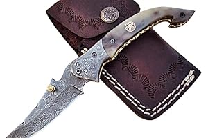 Limited Edition - FNA-32 Custom Handmade Damascus Steel Folding Knife - Beautiful...