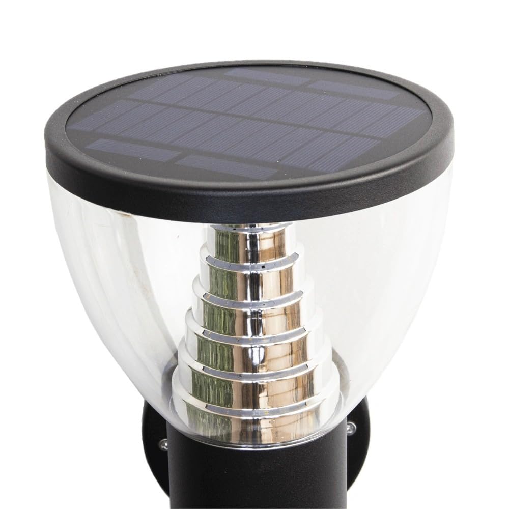 RexTech Solar Wandleuchte Spiez, 600 Lumen, Edelstahl, 2700K | Bewegungs- und Dämmerungssensor, mehrere Leuchtmodi, kabellose Montage an Fassade oder Gartenhaus