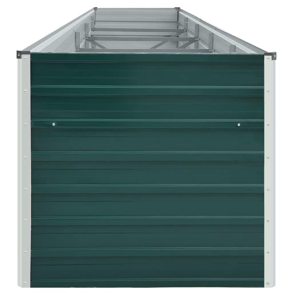 Lit Surélevé Jardin 240x80x44 Cm - Acier Galvanisé Gris - Jardinière Potager Pour Balcon, Terrasse