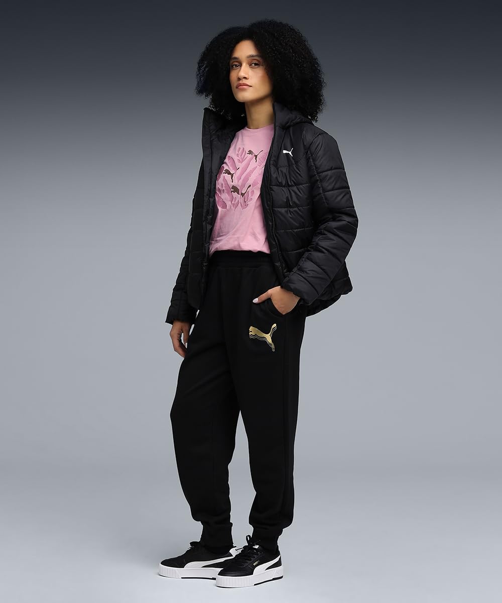 PUMA ESS Metallic Sweatpants FL - Pantalones de Punto Mujer