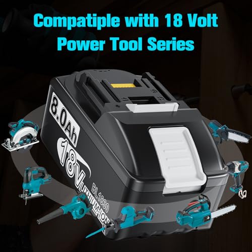 Image of Bonacell 2Pack 8.0Ah Replacement for Makita 18V Battery Lithium ion Compatible with Makita 18Volt Battery BL1815 BL1815N BL1820 BL1820B BL1830 BL1840 BL1840B BL1850 BL1840B