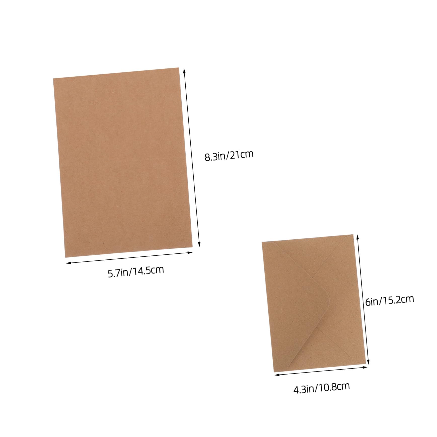 120stücke Diy-klappkarten Set Braune Postkarten Mit Umschlägen Kraftpapier Einladungskarten Zum Öffnen Wenn Notizkarten Für Hochzeitseinladungen Und Notizen