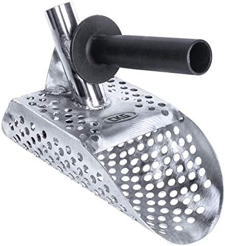 CKG Sand Scoop Metal Detector Shovel Stainless Steel Scoops for Beach Gold Detecting Treasure Hunting Tool … (Beach Scoop)