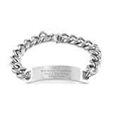 Edgy Software Engineer Chain Bracelet for Men I’m a Software Engineer, Not a F*cking Magician Stainless Steel Engraved Wristband Unique Christmas, Birthday, or Graduation Gifts for Colleagues