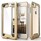 Zizo ION Series Compatible with iPhone 6S Plus Case Military Grade Drop Tested with Tempered Glass Screen Protector iPhone 6 Plus Case Gold Clear