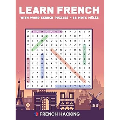 Learn French With Word Search Puzzles - 68 Mots M&ecirc;l&eacute;s