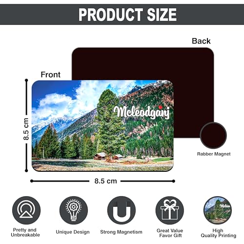 Image of Elegant Fridge Magnet with Themes |Rectangular Size Refrigerator Magnet with Magnetic Rubber Back | Pack of 1, 8.6cm X 5.4cm (Meleodganj)