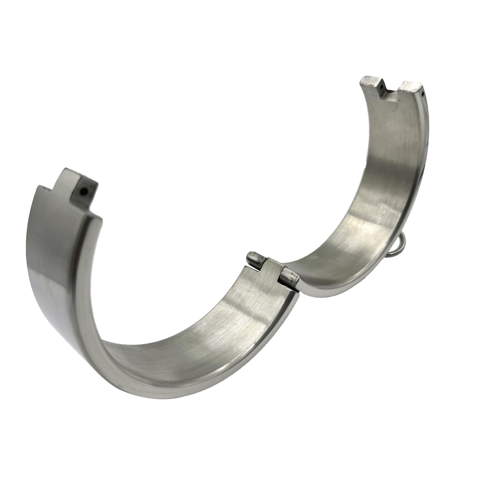 Collier Fétichiste de 4 cm Hauteur avec Anneau de Traction, Collier de Cou en Acier Inoxydable Bondage, Collier Sexuel en Métal, Jouet Sexuel BDSM pour Hommes, Femmes, Couples, Argent
