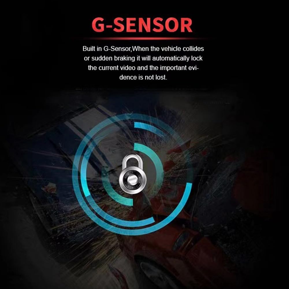 SHABD Grabadora de ConduccióN de 10 Pulgadas Espejo Retrovisor 4K HD Pantalla GrabacióN Dual Delantera y Trasera TeléFono MóVil WiFi