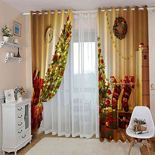Rideau à oeillets isolant et insonorisant avec motif de Noël - 4