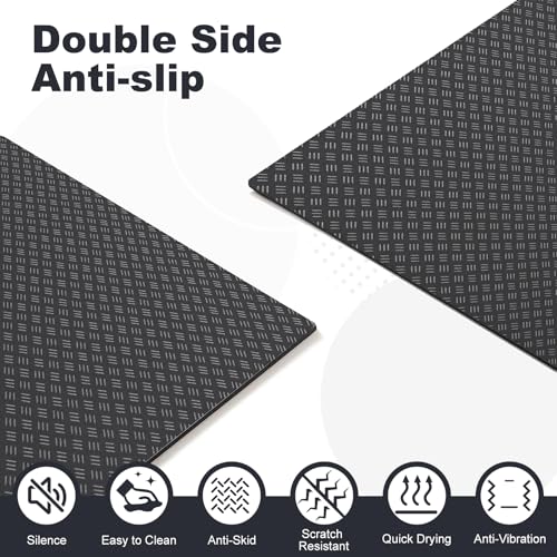 Antivibrationsmatte 60x60cm, Antirutschmatte als Waschmaschinen Unterlage, Zuschneidbare Schallschutzmatte zur Vibrationsdämpfung für Waschmaschine Trockner, Fitnessgeräte, Ideal als Bodenschutzmatte