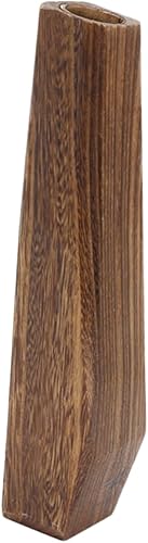 Miniatura 1 de GANAZONO Florero de madera para el hogar, maceta de flores, florero grande de bambú, florero redondo