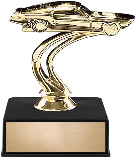Car Trophy, 4.5" Car Mustang Trophy On Black Luxury Trophy Base