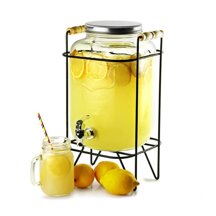 Buy bardrinkstuff Yorkshire Mason Jar Drinks Dispenser with Stand 8ltr