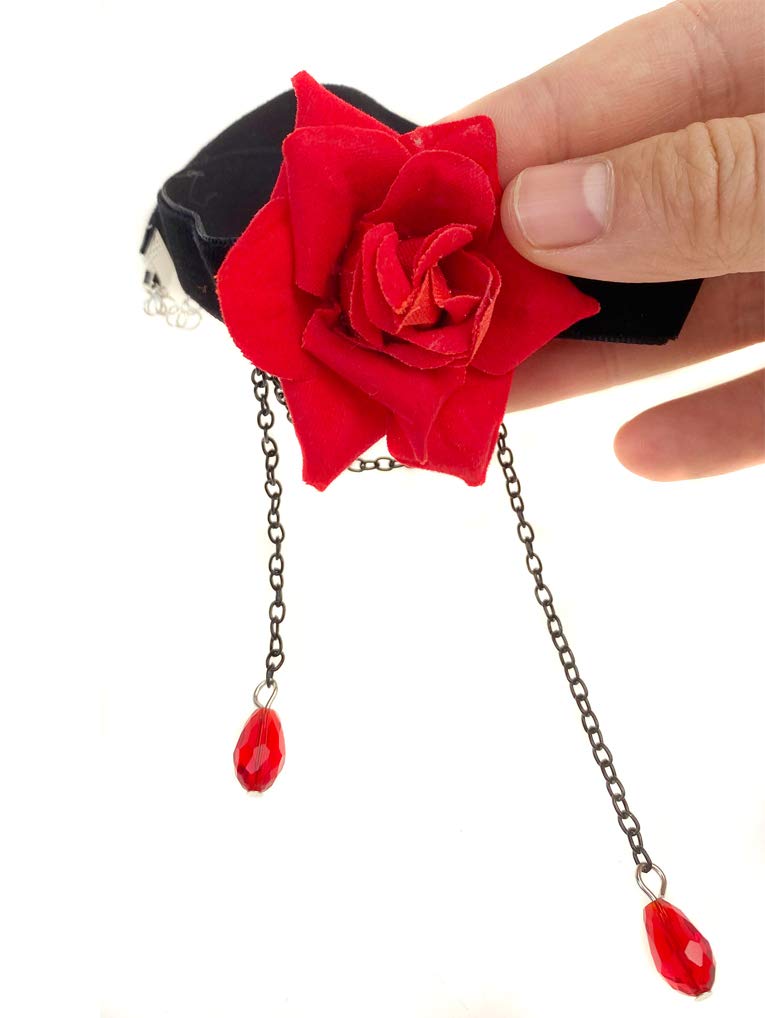 Collar Gargantilla Gótico De Terciopelo Y Rhinestones – Ajustable Y Con Estilo Lolita
