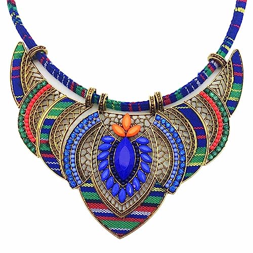 Collier plastron épais ethnique pour sublimer vos tenues d'été et soirées bohèmes