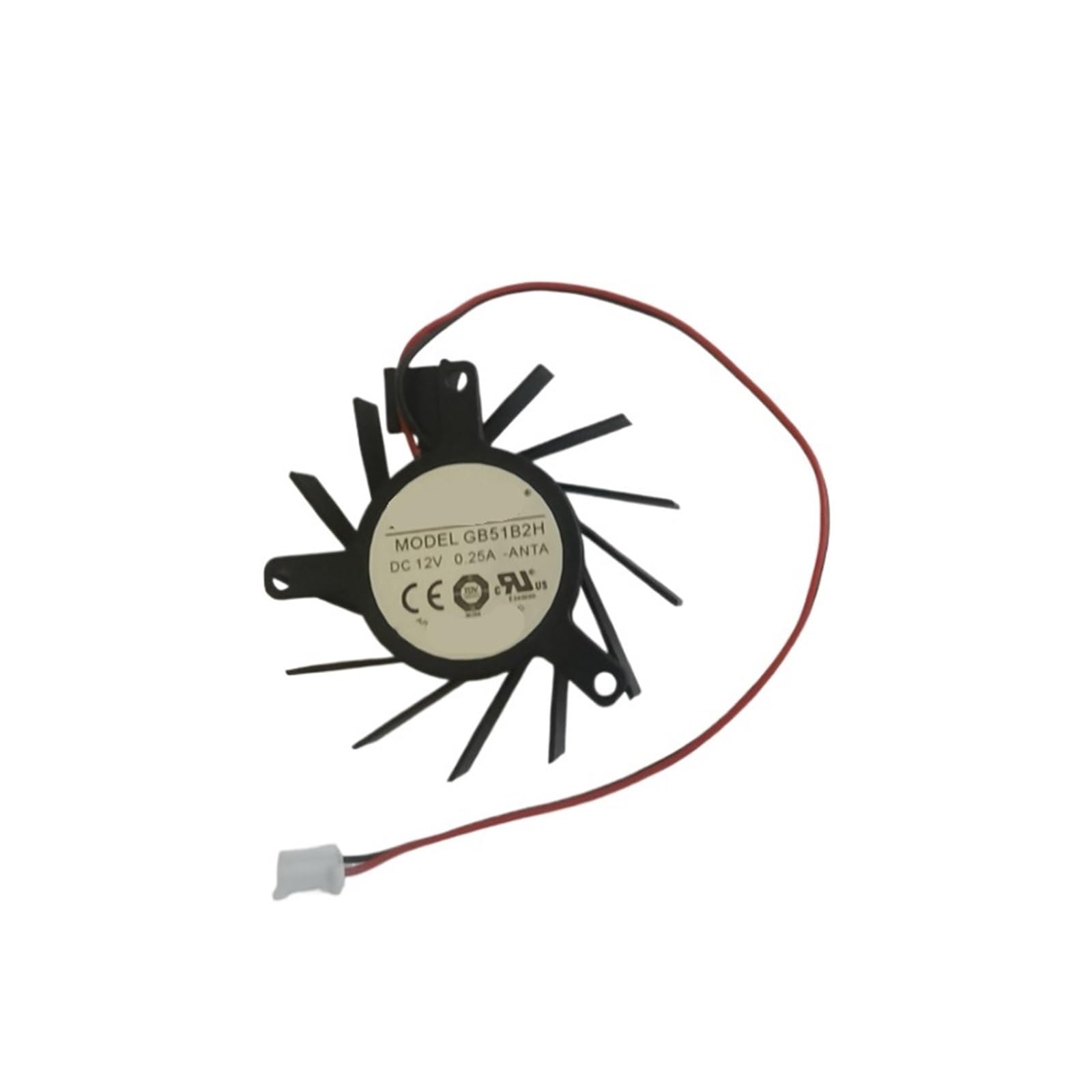 YMUGUEGH GB51B2H DC 12V 0.25A 2-Wire cooling fan