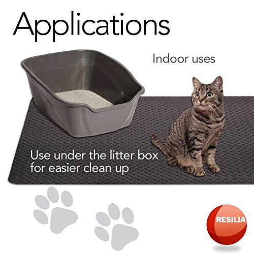 image for Resilia - Garage Mat, Prevents Stains - Decorative Embossed Diamond Pl