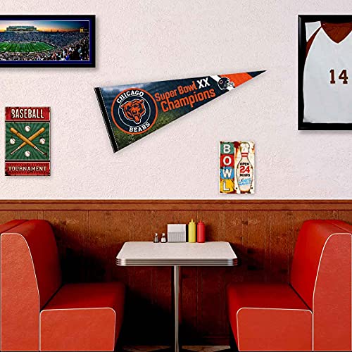 Chicago Bears 1985 Bowl Champions Pennant Banner Flag #TOP2